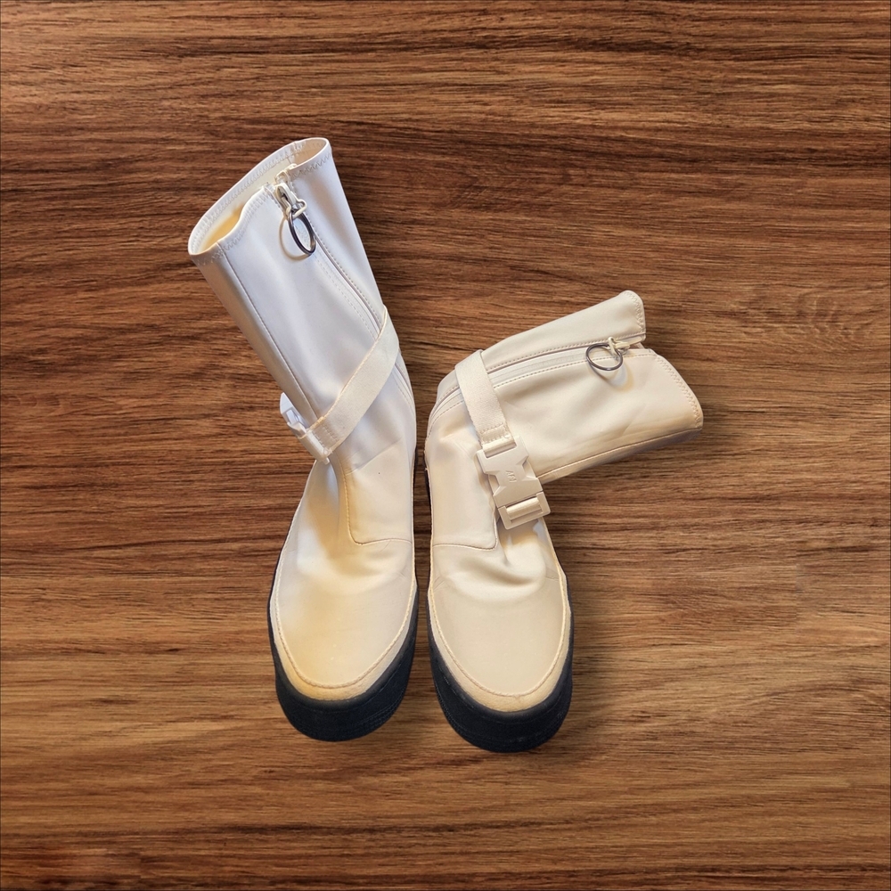 Nike Air Force 1 AF1 White and Black Women's Rain Boots Size 6